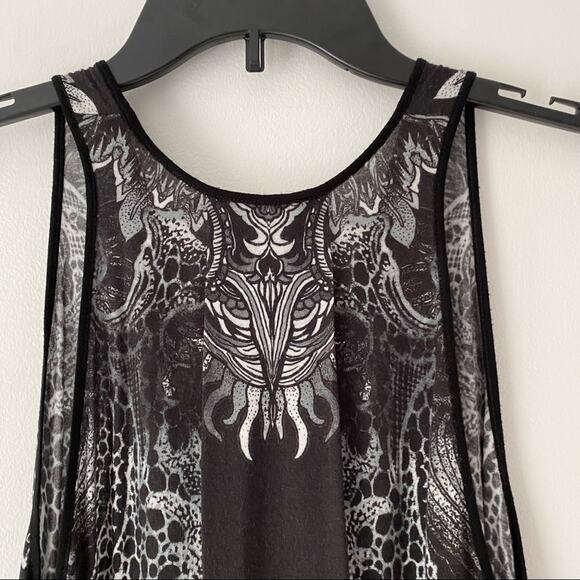 Helmut Lang Black White Print Tank Top small - Picture 6 of 7